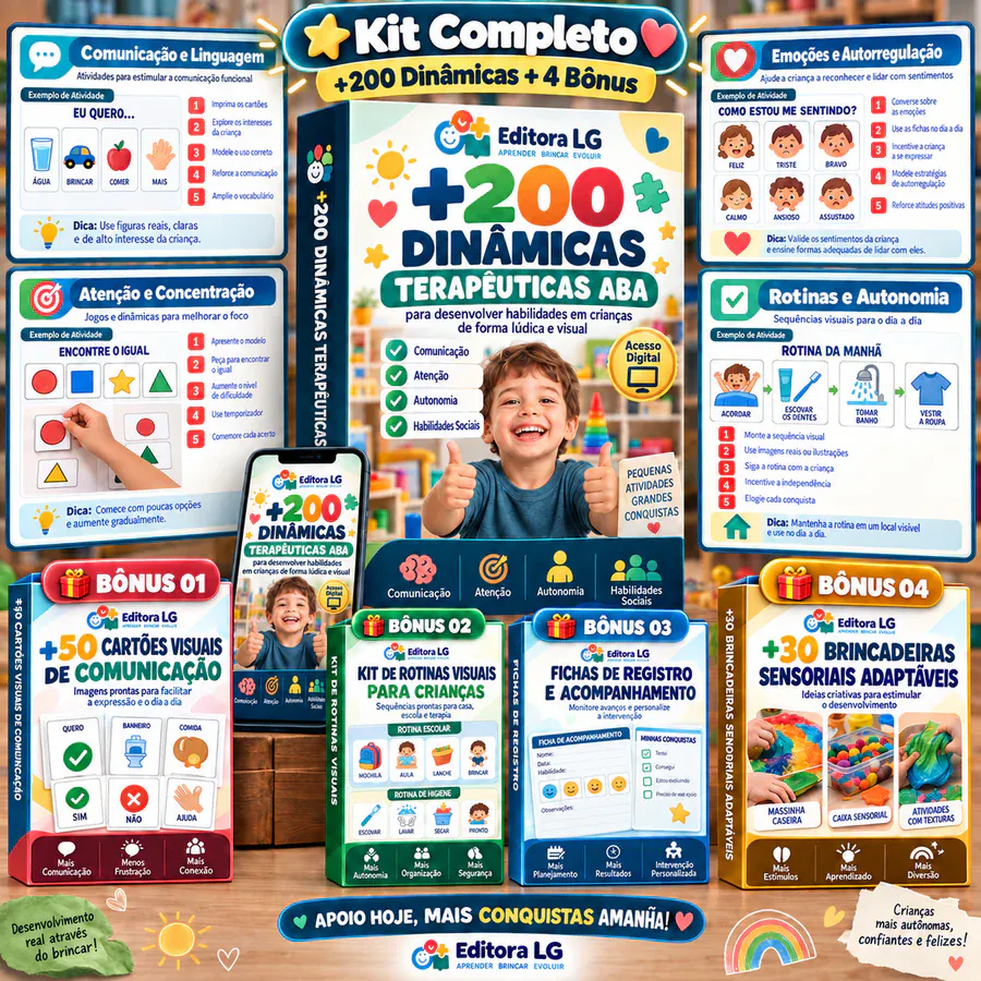 Mockup do Kit Completo ABA